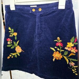 MOSSIMO Embroidered Corduroy Skirt